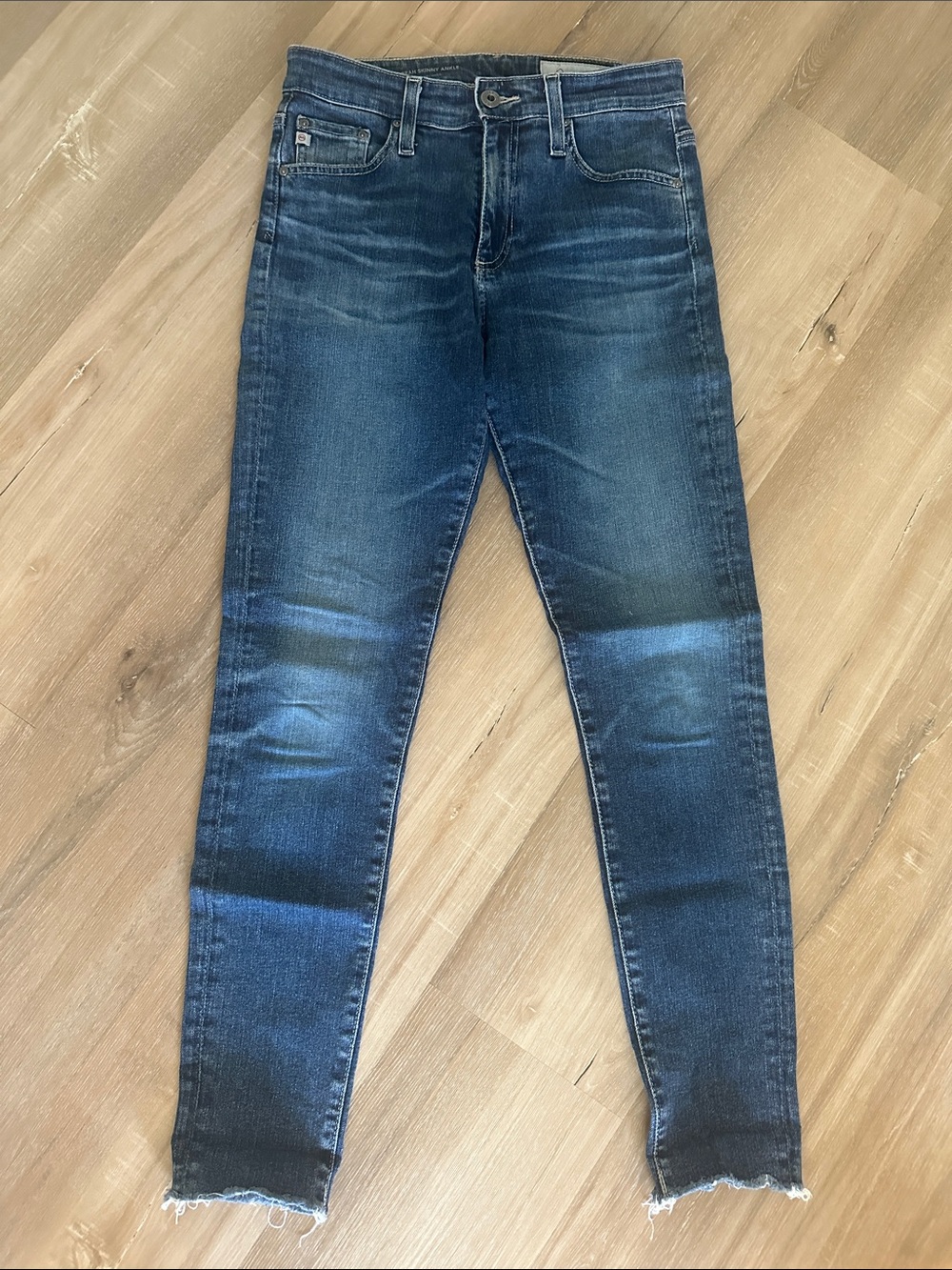 Ag Adriano Goldschmied Men’s Skinny Jeans in Dark Blue Wash